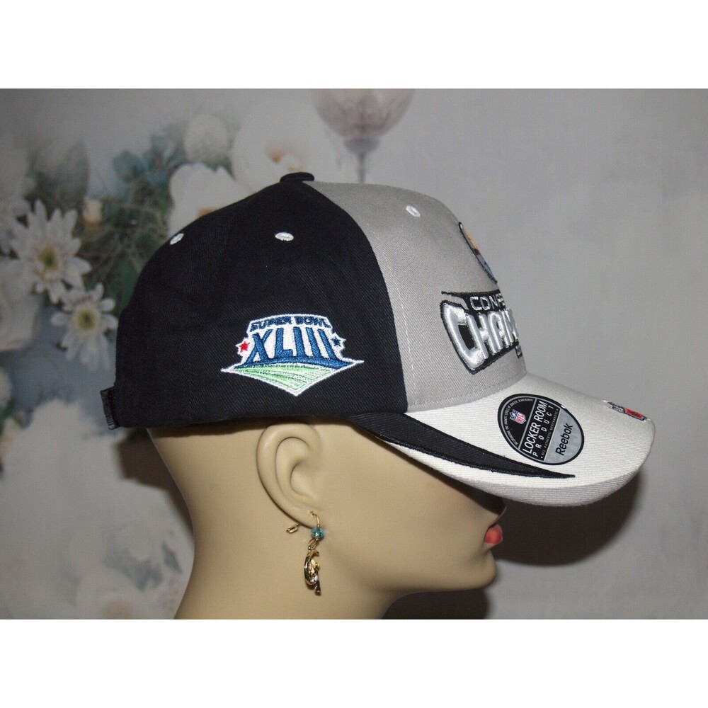 Pittsburgh Steelers 2008 AFC Conference Champions Locker Room Reebok Cap NWT - Picture 6 of 7